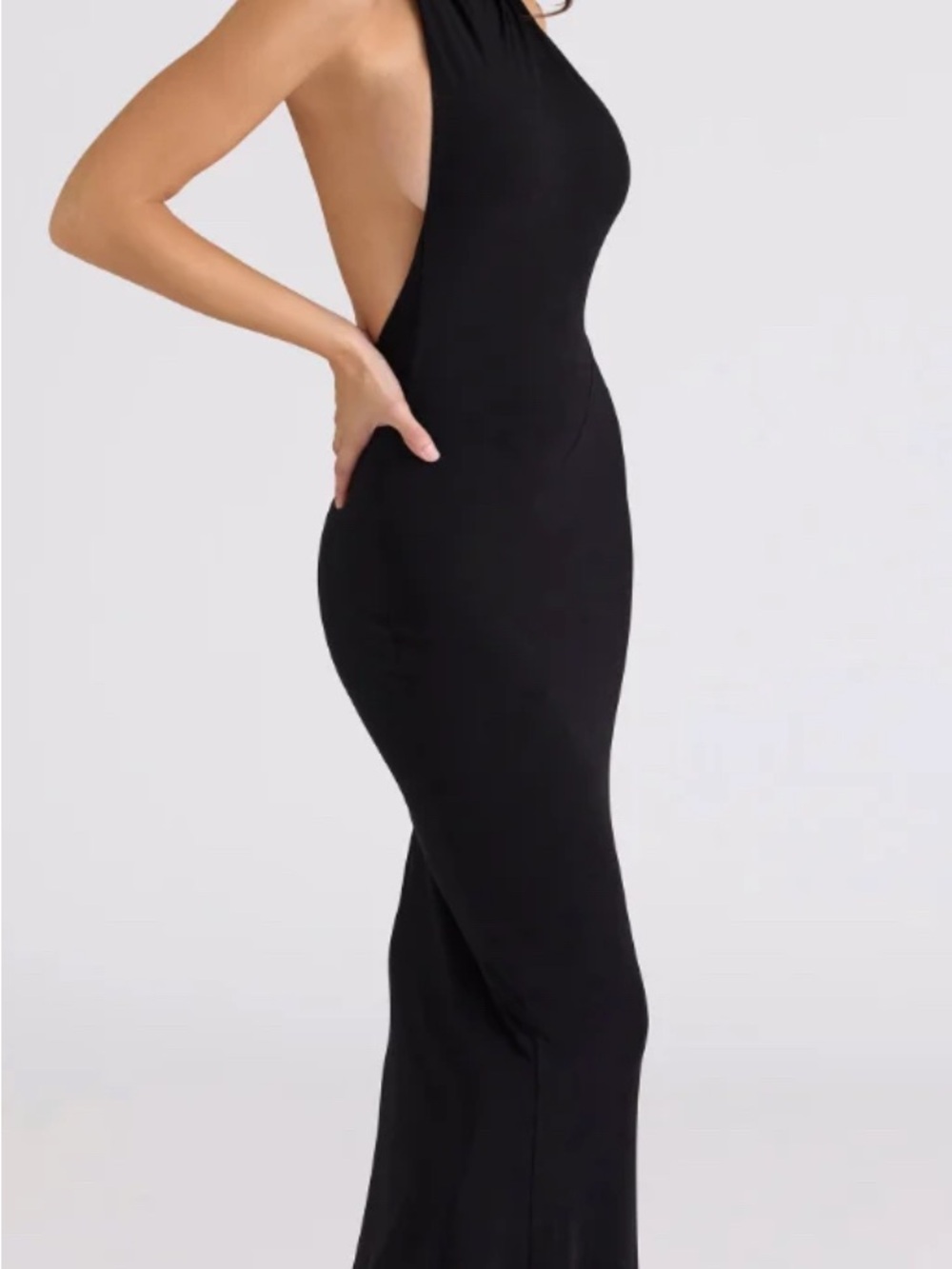 House of CB sadira draped jersey halter dress
